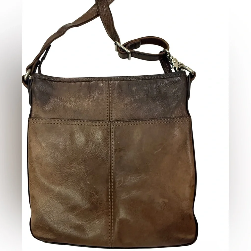 Fossil Brown Leather Crossbody Bag